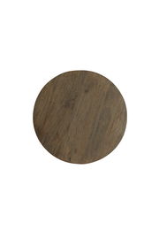 Runde Tischplatte aus Holz in Draufsicht