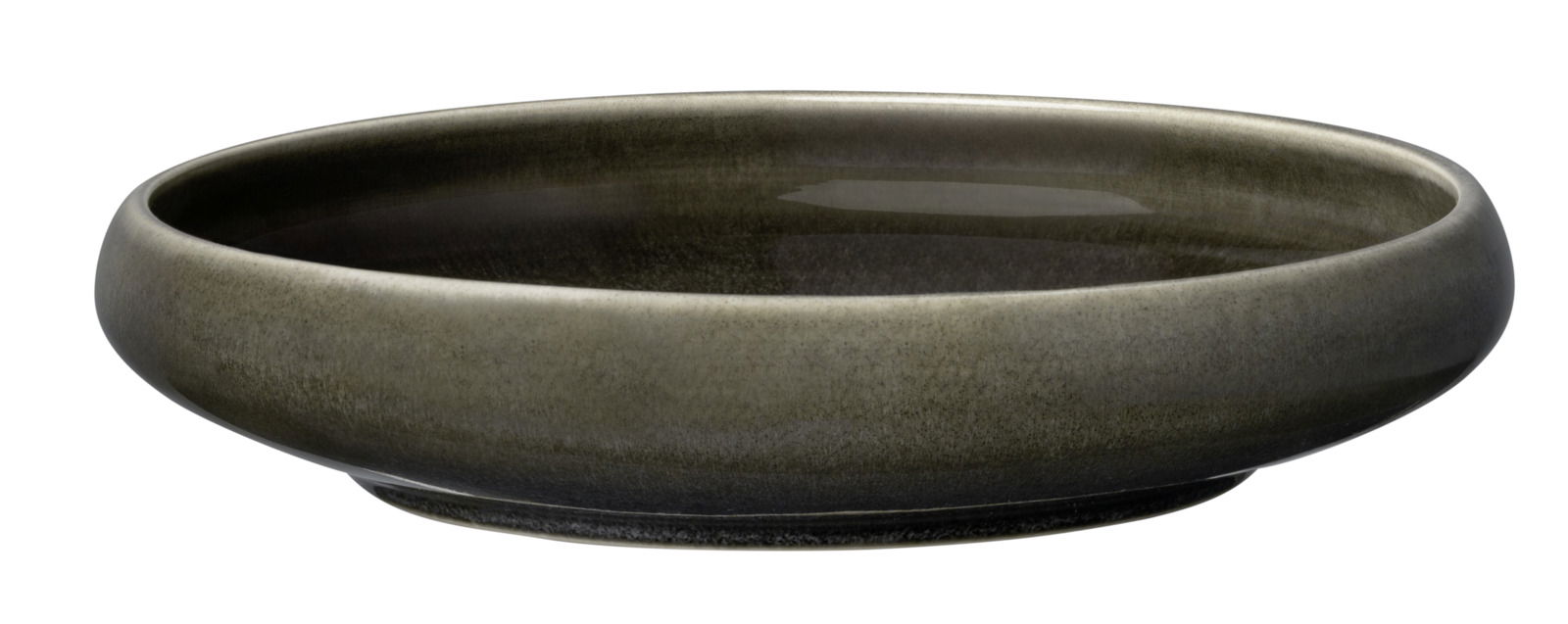 Gourmetteller in dunklem Pewter-Farbton, seitliche Perspektive