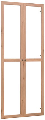 Holz-Doppeltür mit Glaseinsätzen, Frontalansicht