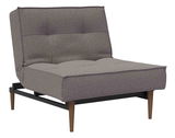Grauer Funktionssessel Innovation Schlafsessel SPLITBACK, seitliche Perspektive