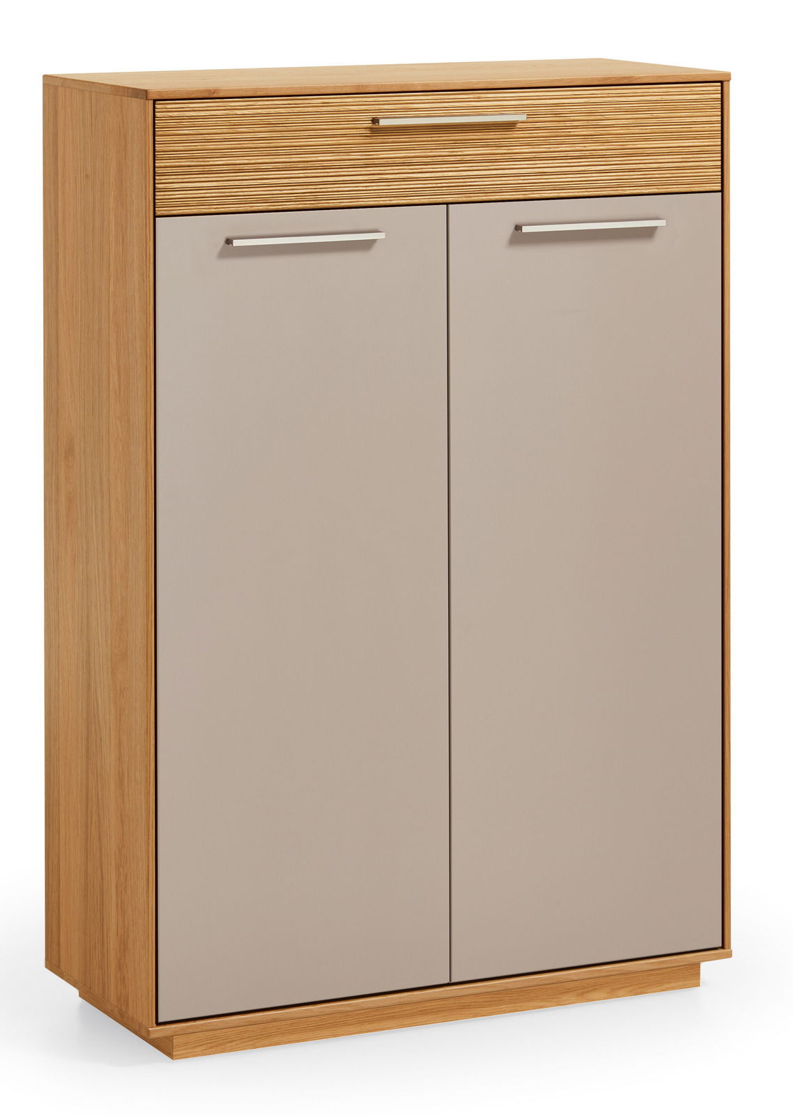 VOSS Schuhkommode LOVENO Schuhkommode aus Holz mit zwei Türen und einer Schublade, frontal fotografiert