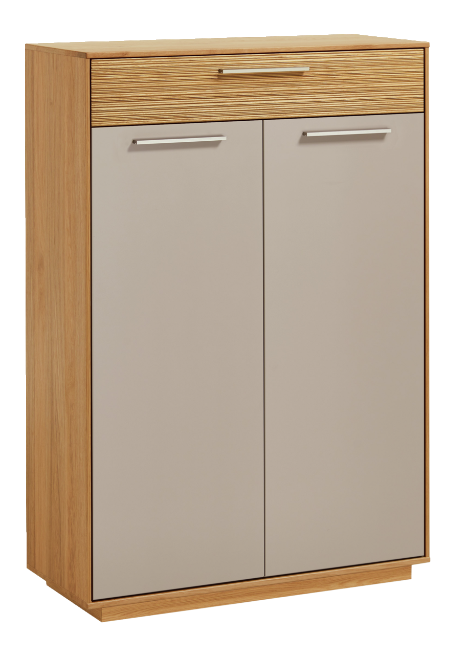 VOSS Schuhkommode LOVENO Schuhkommode aus Holz mit zwei Türen und einer Schublade, frontal fotografiert