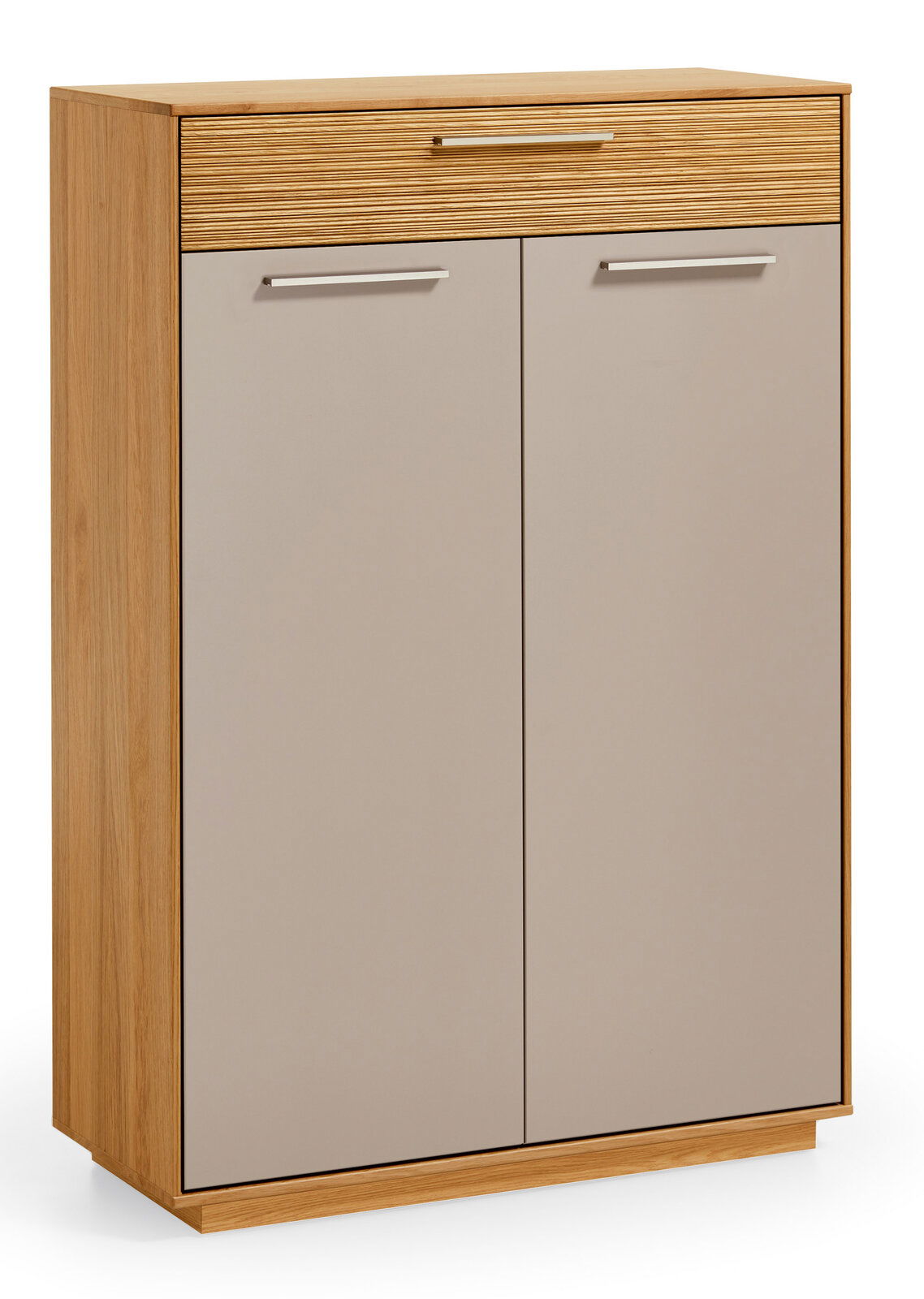 VOSS Schuhkommode LOVENO Schuhkommode aus Holz mit zwei Türen und einer Schublade, frontal fotografiert