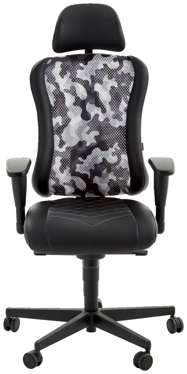 Gamingstuhl mit Camouflage-Muster, Vorderansicht