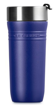 Blauer Thermobecher 350ml von Le Creuset, Vorderansicht