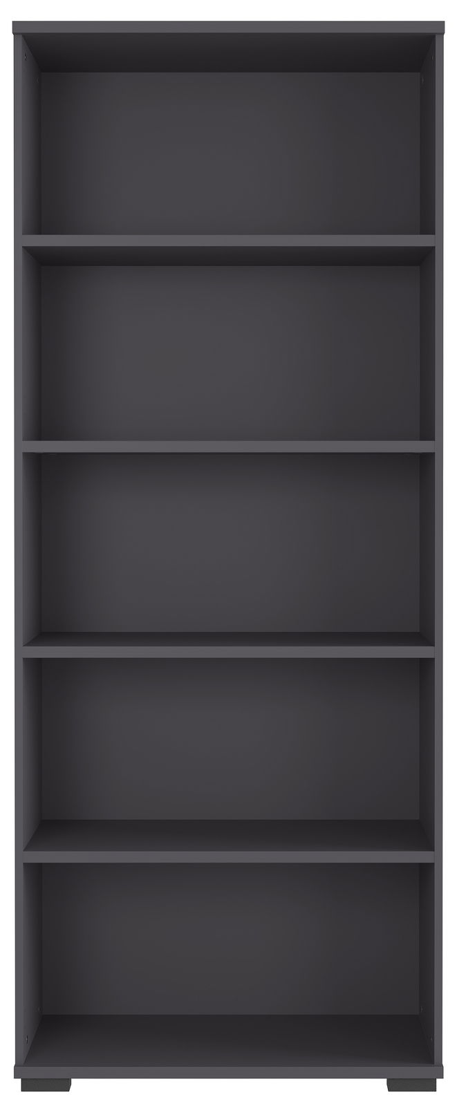 MID.YOU Aktenregal PROFI 2.0 Schwarzes Aktenregal mit fünf Regalböden, frontale Ansicht