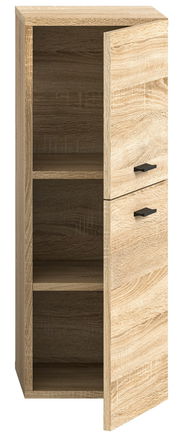 Holz-Badschrank mit zwei offenen Türen, Frontansicht