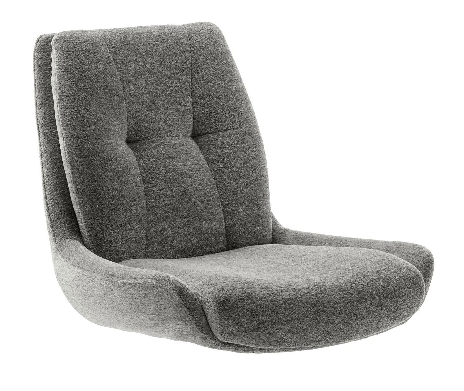 Zurbrüggen Stuhl ASSENTO Grauer, moderner Stuhl mit gepolsterter Rückenlehne und Sitzfläche, seitliche Perspektive