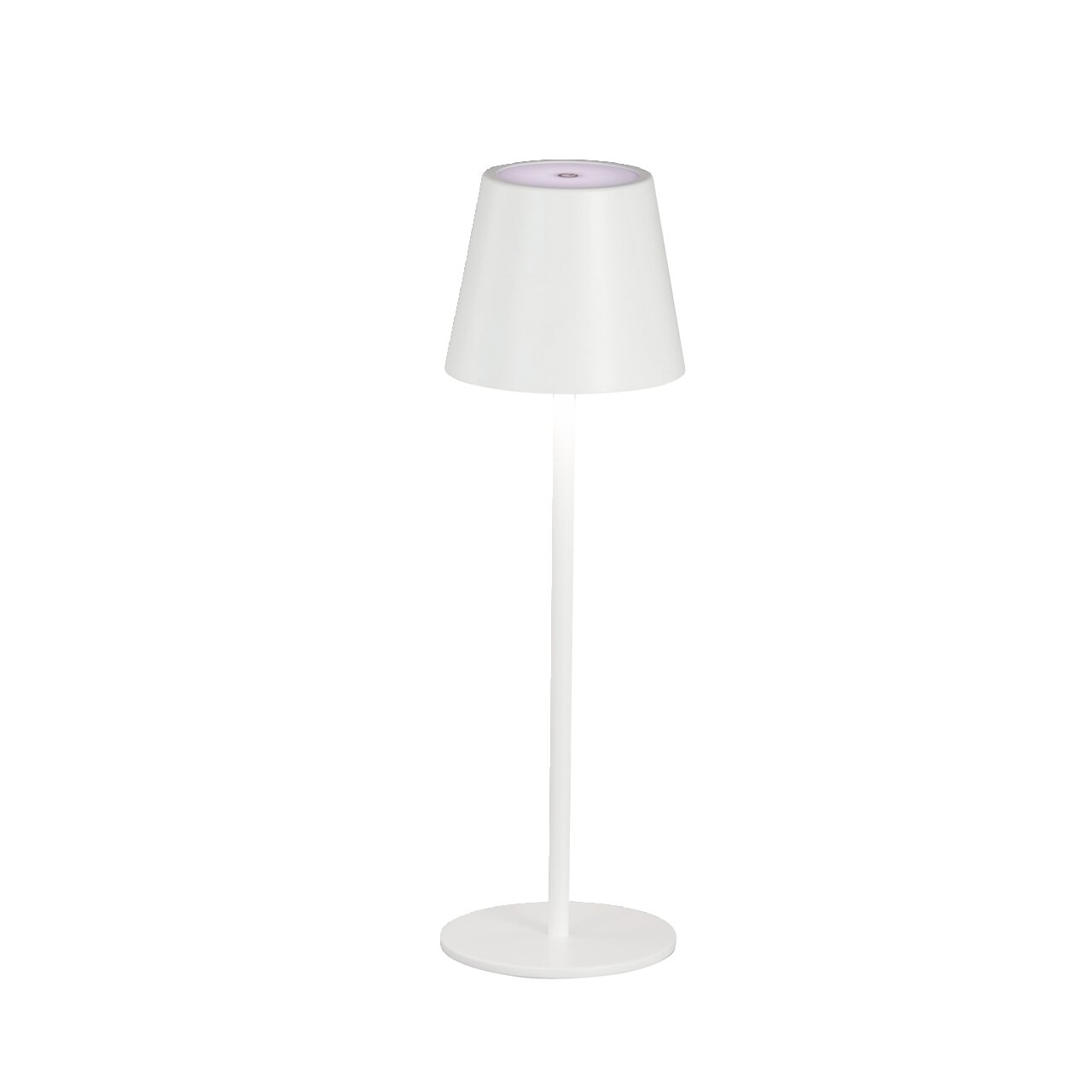Witte accu-tafellamp VILETTO, zijaanzicht