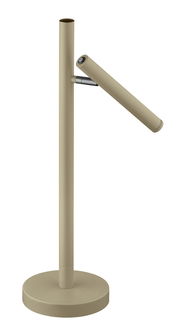 Moderne Akku-Tischleuchte STREAK in Beige, seitliche Perspektive