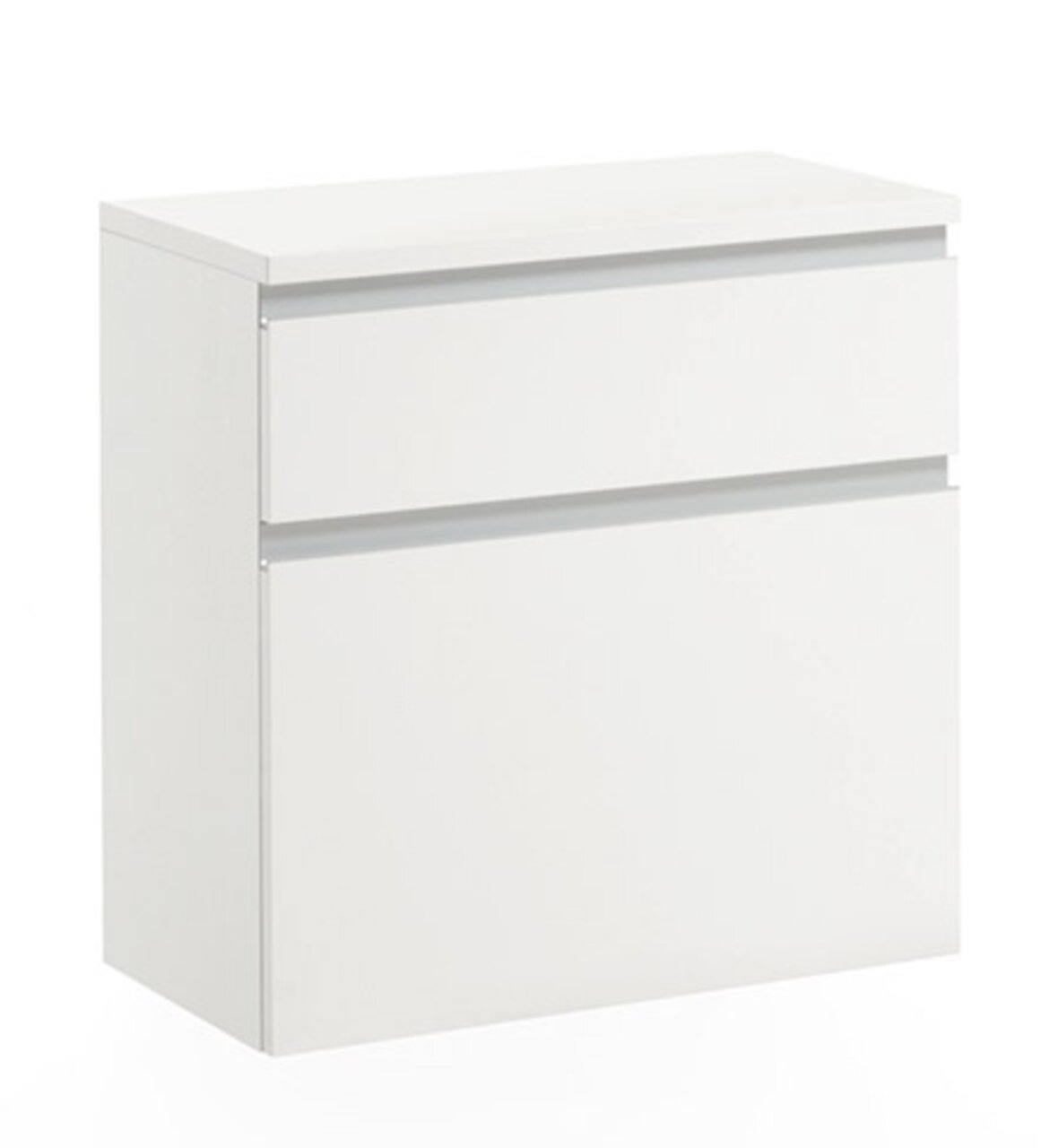 VOSS Hängeschuhschrank SALEA Weißer Hängeschuhschrank mit zwei Schubladen, frontale Ansicht