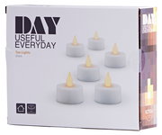 Verpackung mit 20 LED-Teelichtern, Vorderansicht