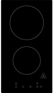 Kochfeld mit zwei Kochzonen, Draufsicht