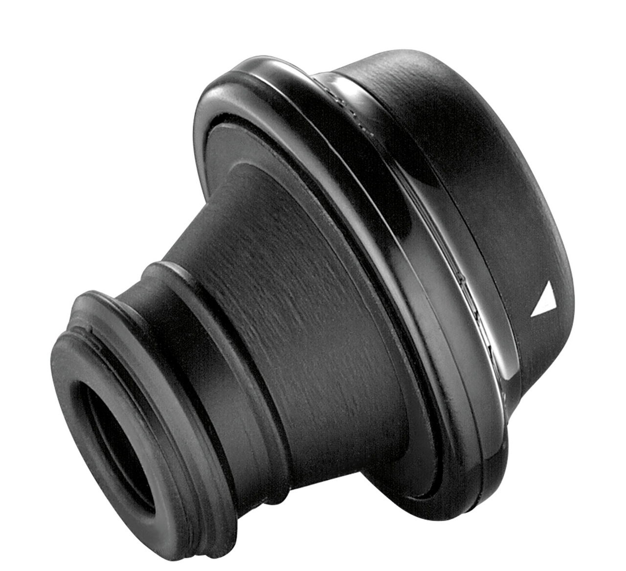 Schwarze Weinpumpe CAMPANIA, seitliche Perspektive