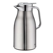 Edelstahl-Isolierkanne mit mattem Finish, seitliche Perspektive