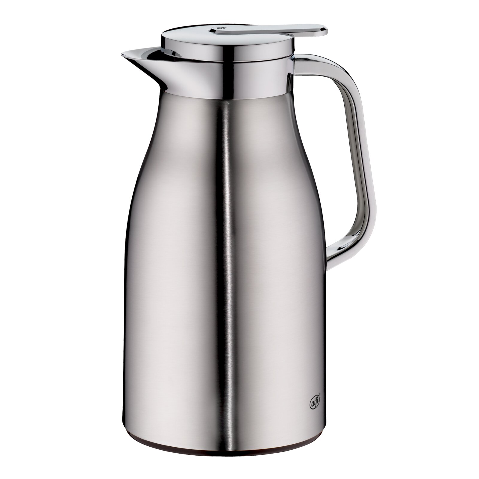 Alfi Isolierkanne 1,0l SKYLINE Edelstahl-Isolierkanne mit mattem Finish, seitliche Perspektive