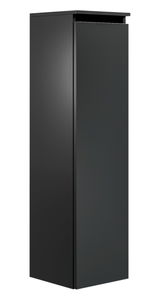 Schwarzer, moderner Badezimmerschrank in Frontalansicht