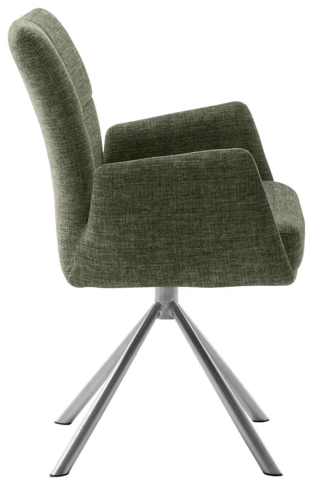 Novel Sessel MORELLA Moderner grüner Sessel mit Metallbeinen, Seitenansicht