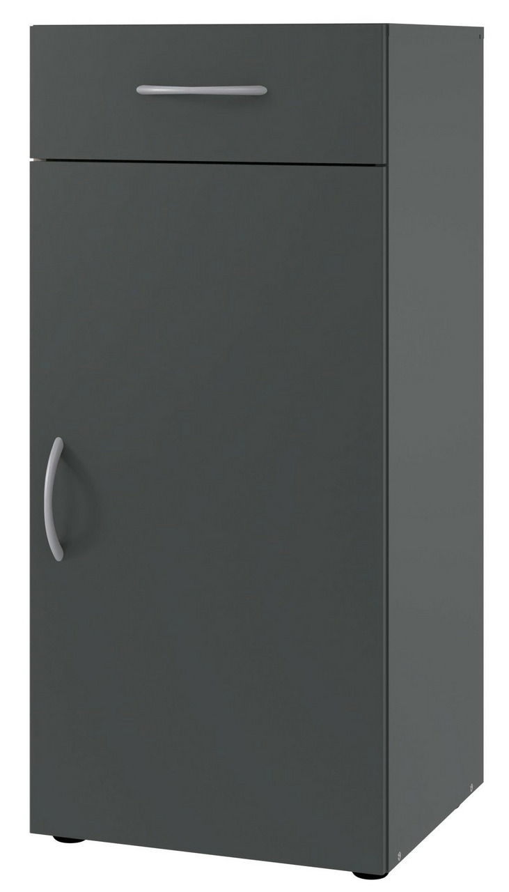 XORA Schuhschrank MULTIRAUMKONZEPT Moderner, grauer Schuhschrank mit einer Schublade und einer Tür, frontal abgebildet.