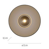 Deckenleuchte PURE Moon, Ansicht von unten, Durchmesser 32 cm, Höhe 8,3 cm