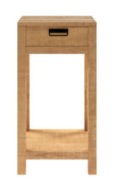 Holz-Blumensäule mit Schublade, frontal betrachtet