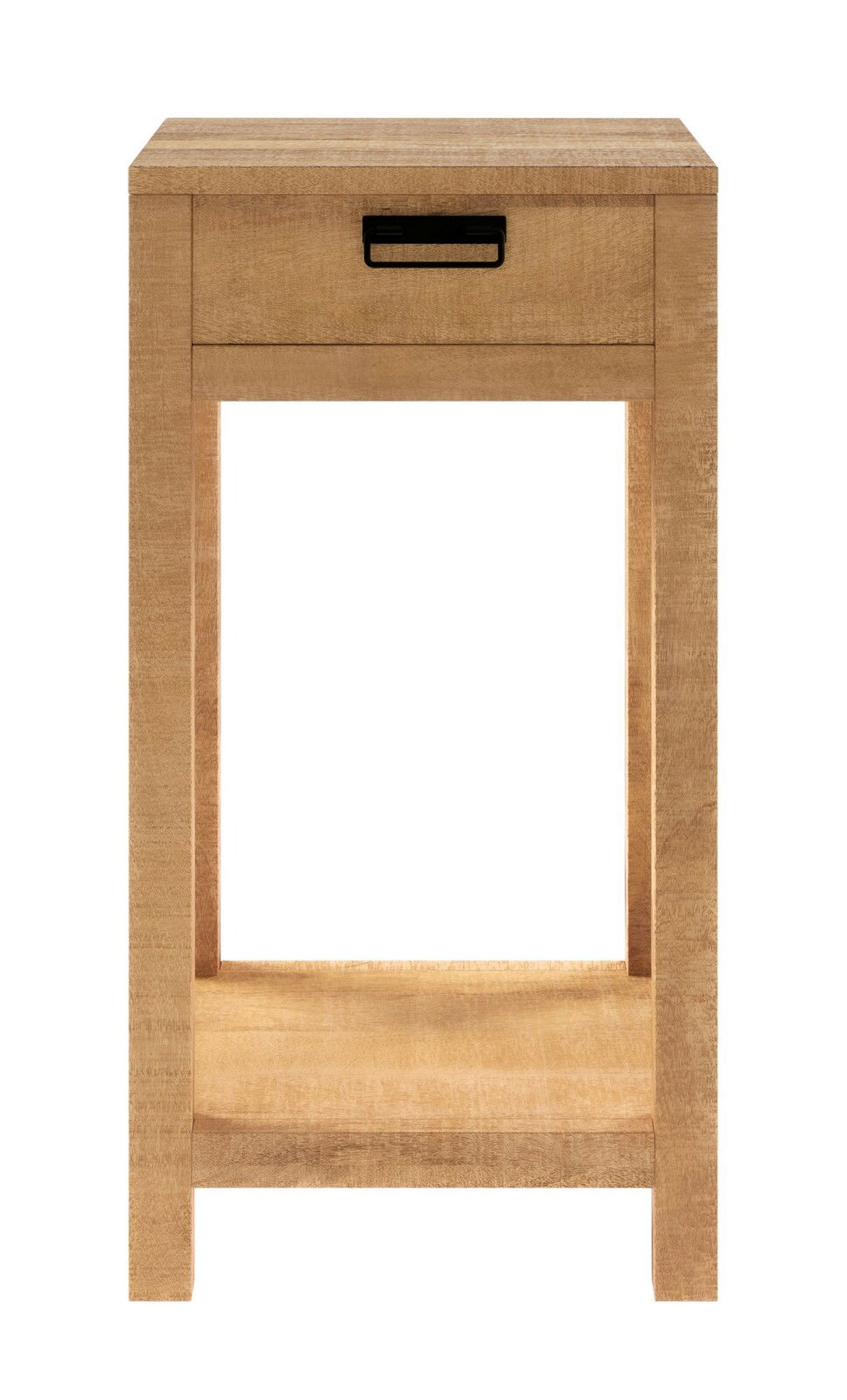 Holz-Blumensäule mit Schublade, frontal betrachtet