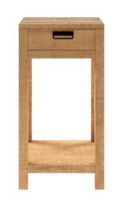 Holz-Blumensäule mit Schublade, frontal betrachtet