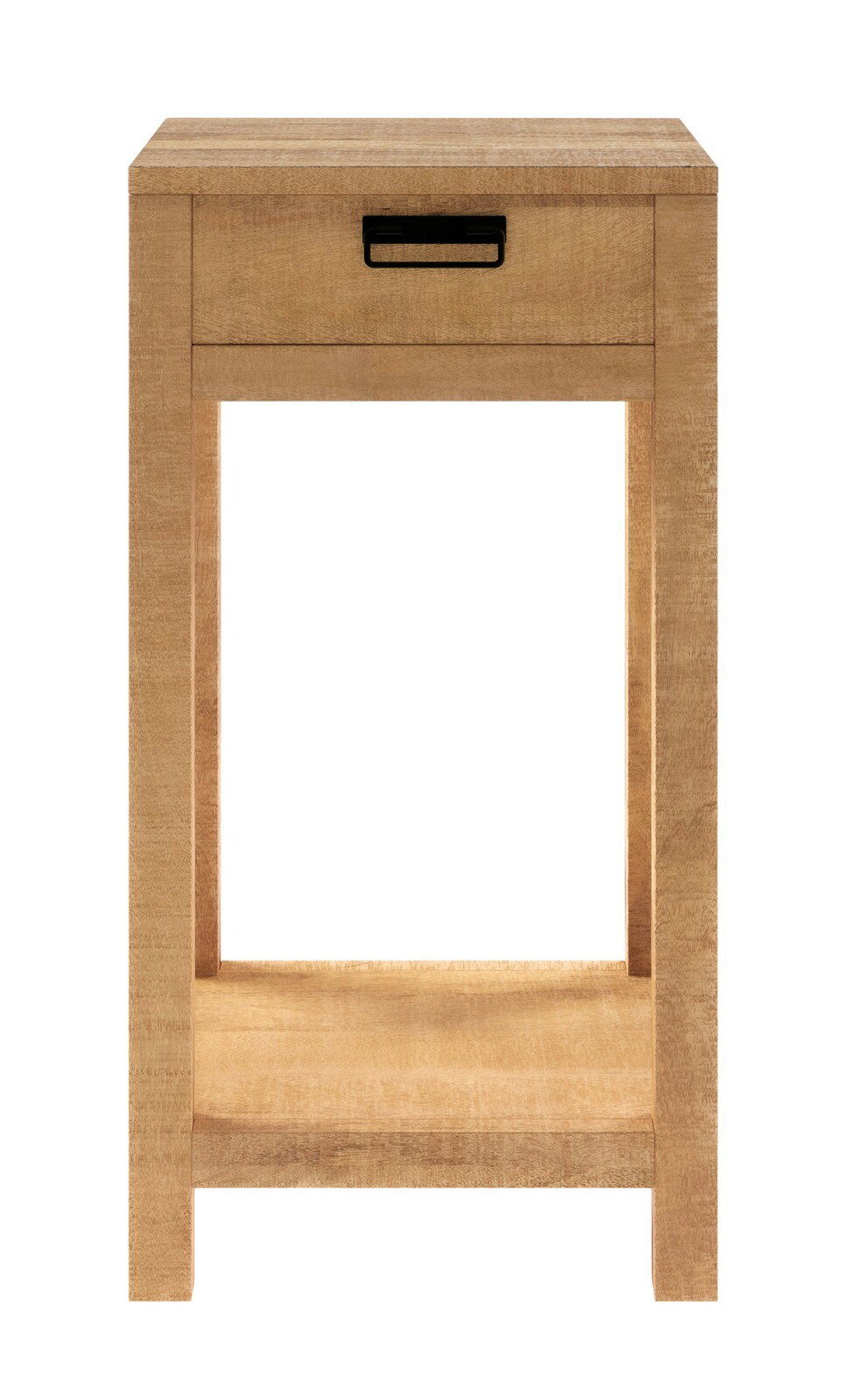 Holz-Blumensäule mit Schublade, frontal betrachtet