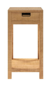 Holz-Blumensäule mit Schublade, frontal betrachtet