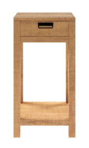 Holz-Blumensäule mit Schublade, frontal betrachtet