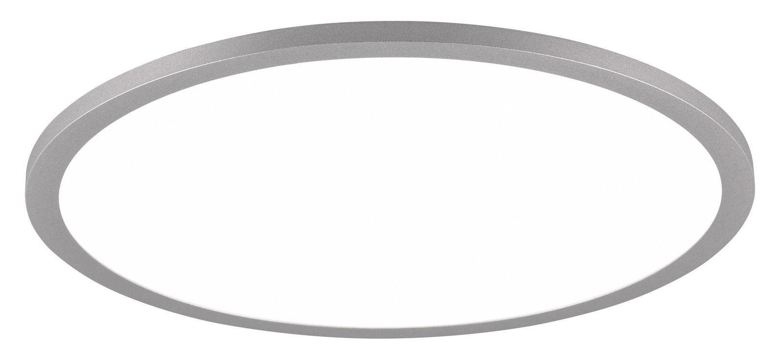 Runde Deckenleuchte YUMA in Silber, seitliche Perspektive
