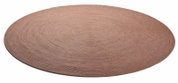 Runder Outdoor-Teppich in Braun aus der Vogelperspektive