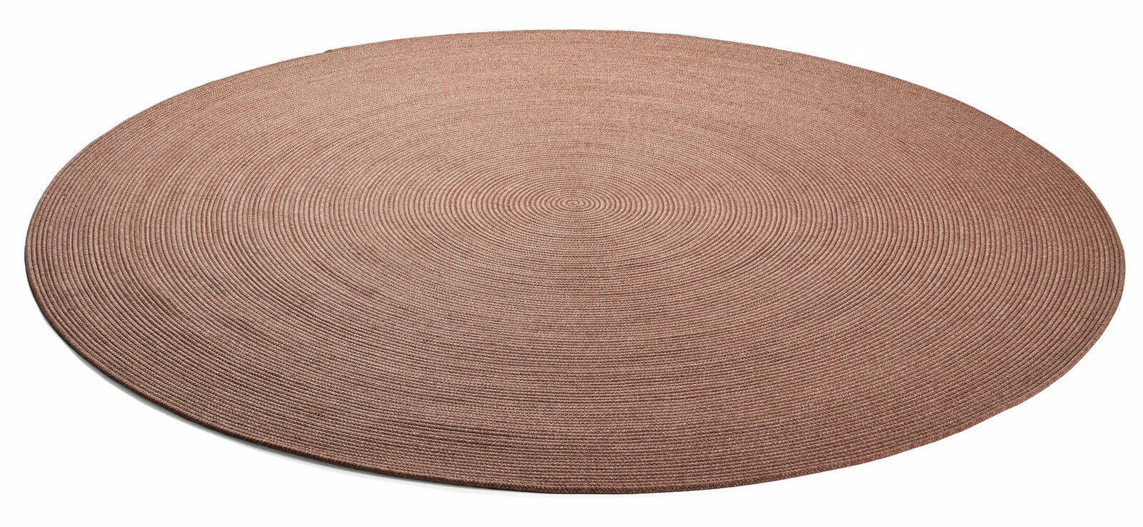 Stern Outdoor Teppich rund Runder Outdoor-Teppich in Braun aus der Vogelperspektive