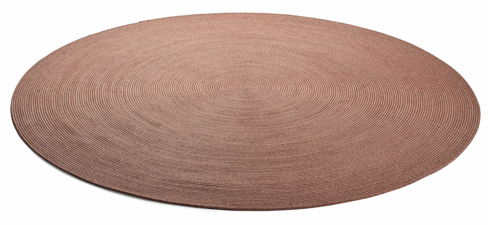 Stern Outdoor Teppich rund Runder Outdoor-Teppich in Braun aus der Vogelperspektive