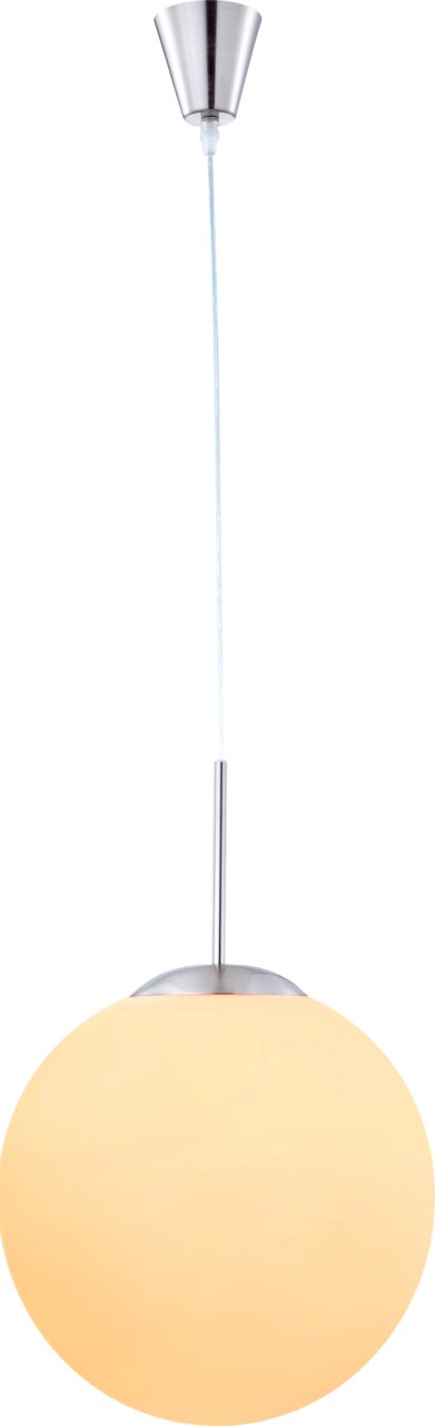 Globo Lighting Hängeleuchte BALLA Moderne Hängeleuchte mit kugelförmigem, warm leuchtendem Schirm, seitliche Perspektive