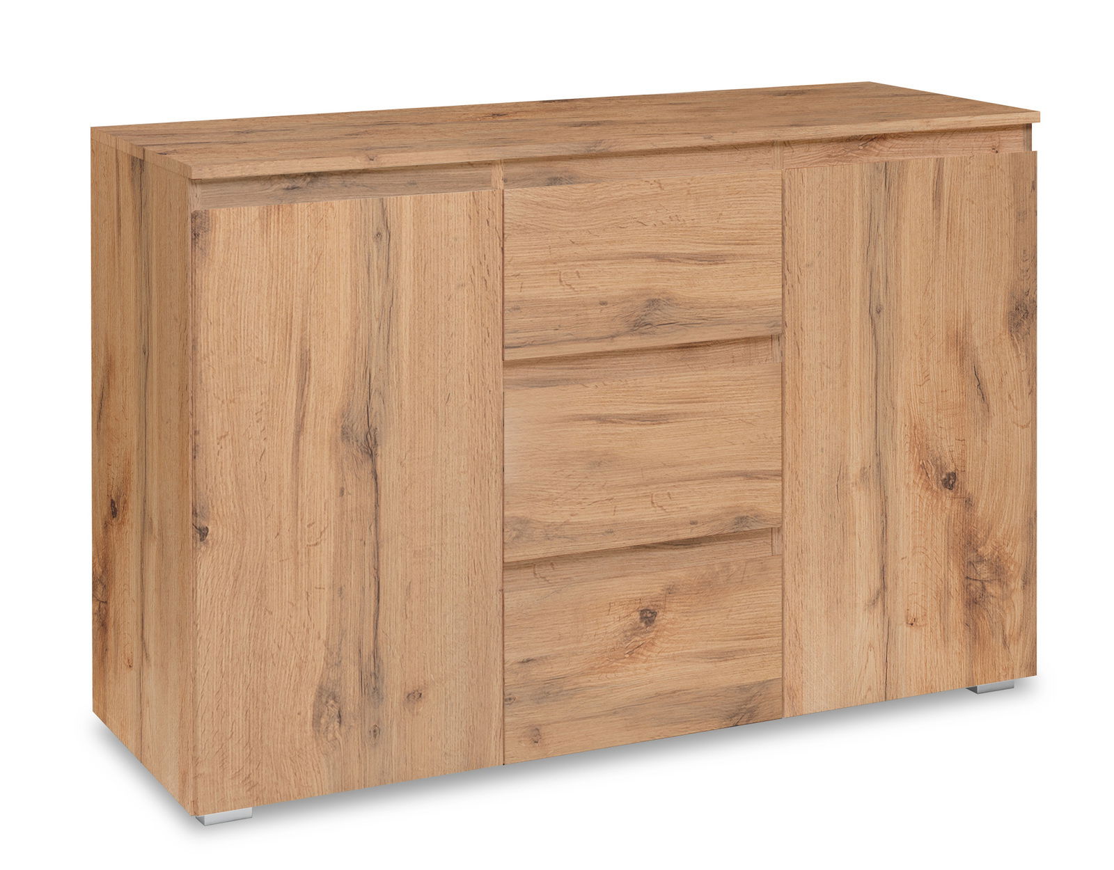 Z2 Kommode IMAGE Kommode aus Holz in Eichenoptik, frontal leicht von der Seite betrachtet