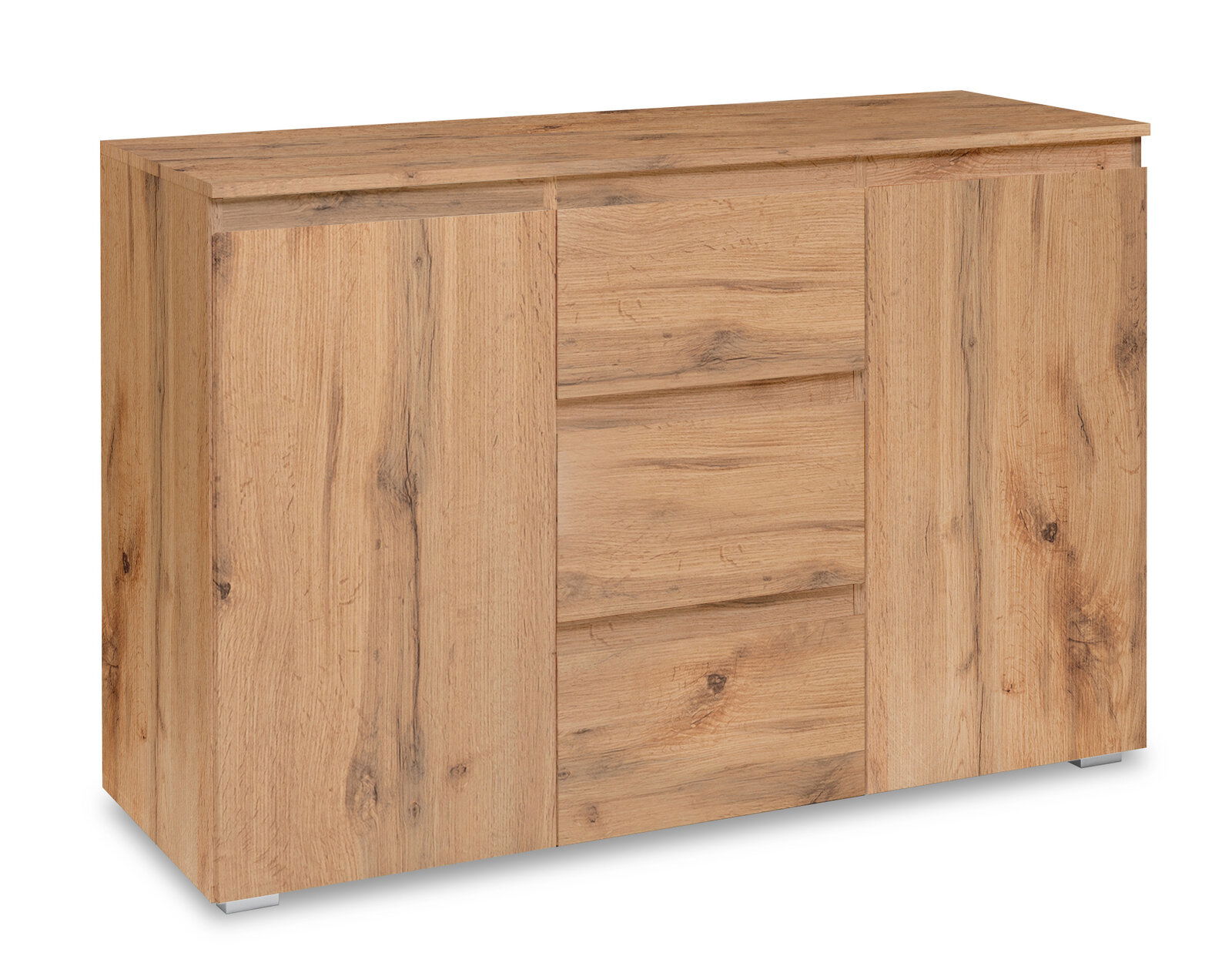 Z2 Kommode IMAGE Kommode aus Holz in Eichenoptik, frontal leicht von der Seite betrachtet