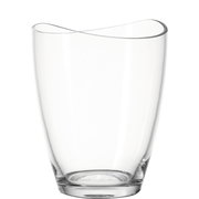 Windlicht LOOP 16,8 cm aus klarem Glas, seitliche Perspektive