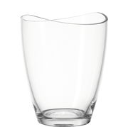 Windlicht LOOP 16,8 cm aus klarem Glas, seitliche Perspektive