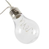 Solarleuchte in Form einer Glühbirne, seitliche Perspektive