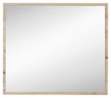 Rechteckiger Spiegel mit Holzrahmen, Frontalansicht