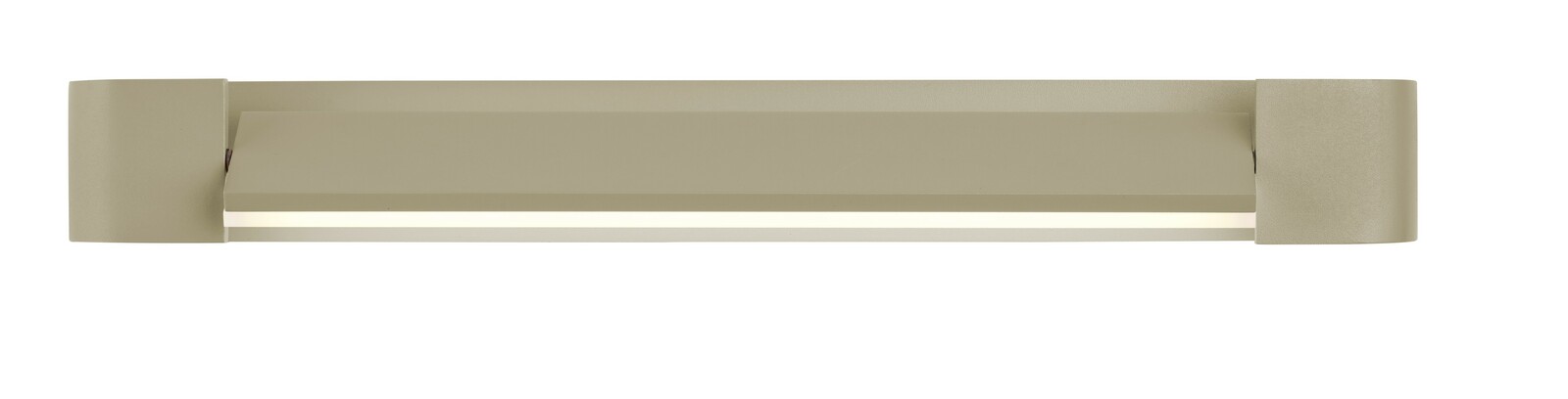 LED-Wandleuchte BOX in rechteckiger Form, frontal betrachtet, mit modernem Design und neutraler Farbgebung.