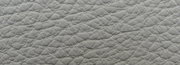 Nahaufnahme der grauen Lederstruktur eines Stuhls