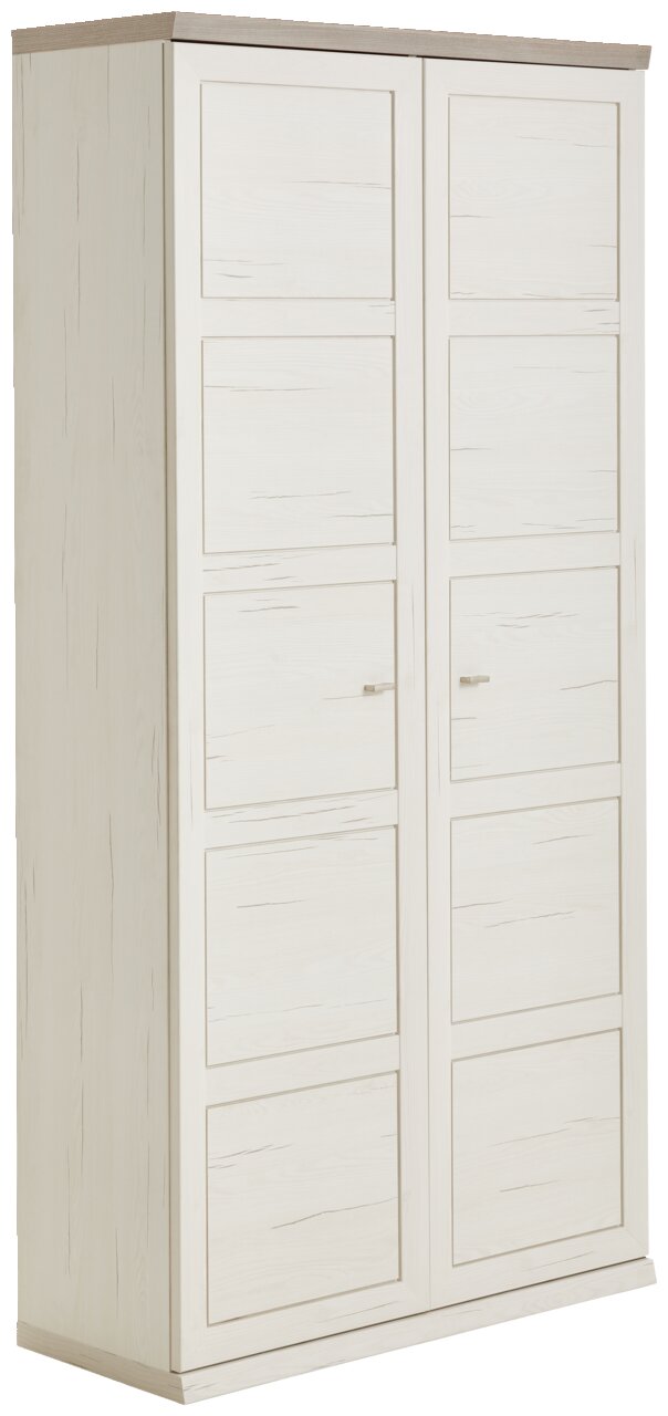 Hom´in Aktenschrank 5OH breit CAMRON Weißer Aktenschrank 5OH breit mit zwei Türen, seitliche Perspektive