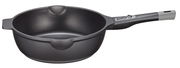 Bratpfanne MILANO hoch, 28 cm, seitliche Perspektive mit Griff sichtbar