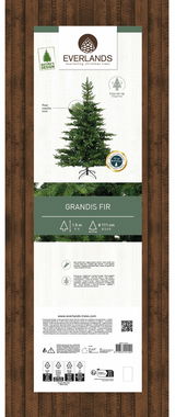 Künstlicher Weihnachtsbaum Grandis Fir, 1,5 m hoch, 111 cm Durchmesser, mit realistischem Nadel-Look und einfachem Aufbau, Vorderansicht.