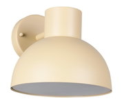 Beige buitenwandlamp van metaal, zijaanzicht