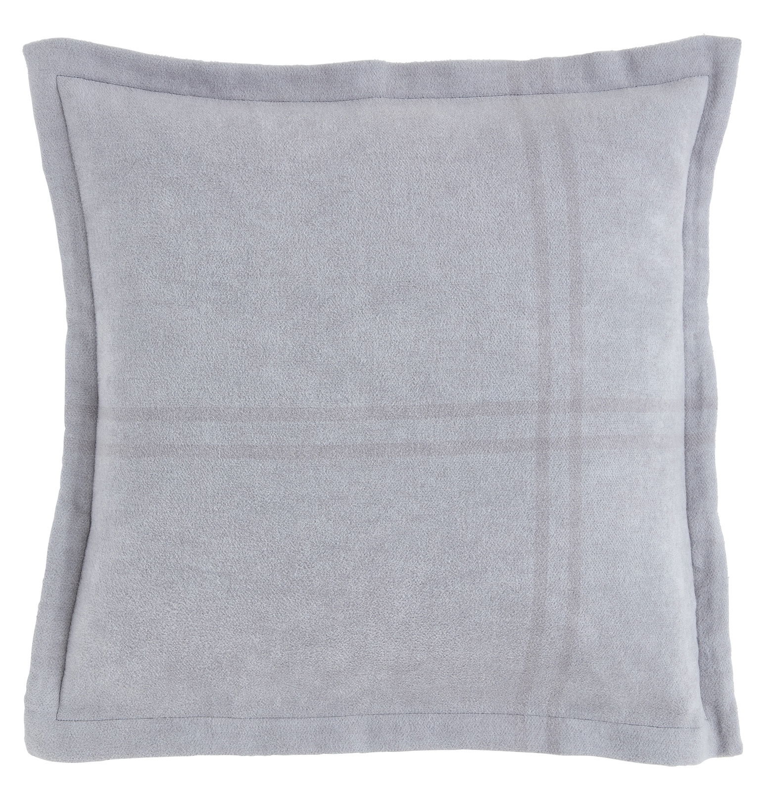 Linneweber Kissenbezug BRAGA Grauer Kissenbezug 50x50cm in Draufsicht mit dezentem Karomuster