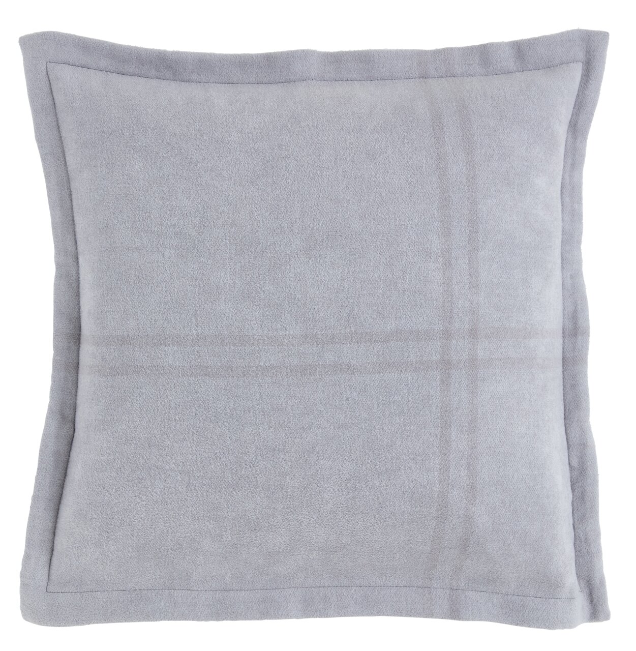 Linneweber Kissenbezug BRAGA Grauer Kissenbezug 50x50cm in Draufsicht mit dezentem Karomuster