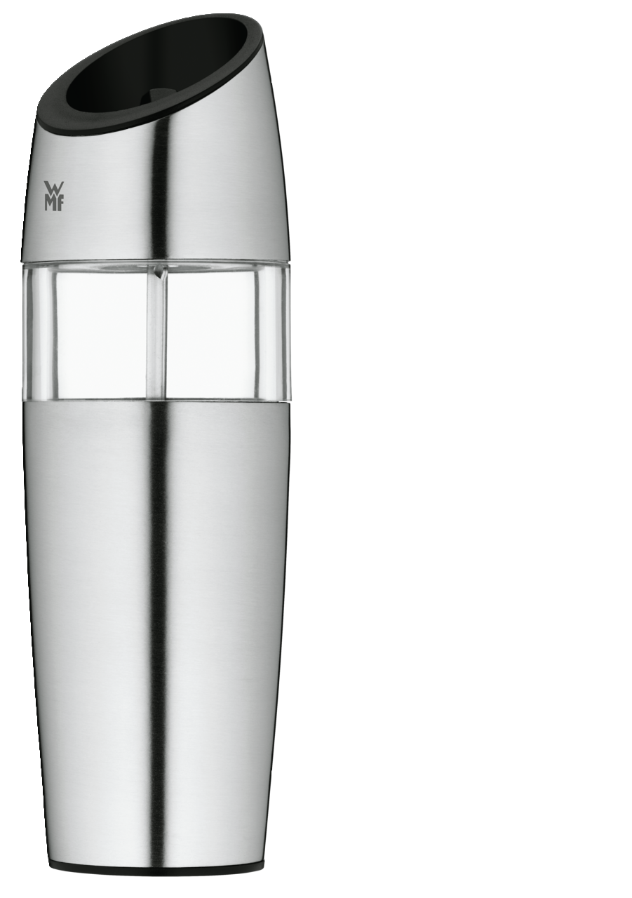 Zweiteiliges Elektromühlenset aus Edelstahl, Vorderansicht